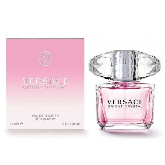 100% Authentic! VERSACE BRIGHT CRYSTAL 3 OZ EAU DE TOILETTE SPRAY FOR WOMEN - FREE U.S. SHIPPING - LuxScentDeals